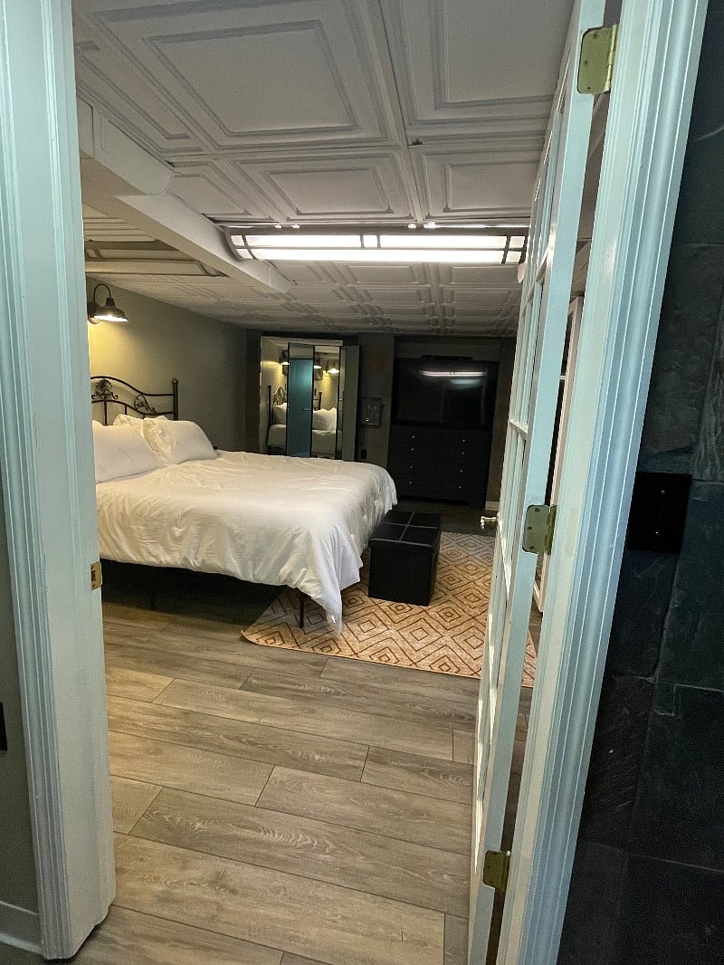 Downstairs king sized master bedroom