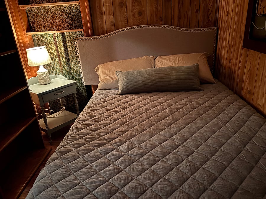 Bedroom #1 Full size bed with firm mattress. 
