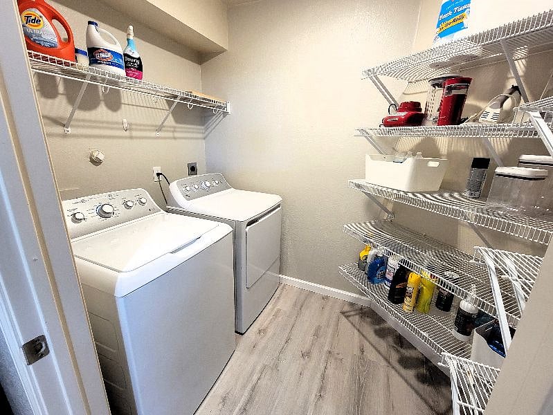 Laundry washer and dryer in the pantry