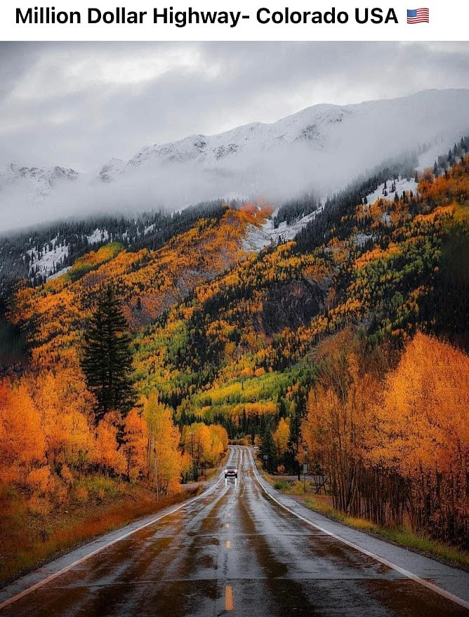 Fall color drive just 50 miles south of the home.