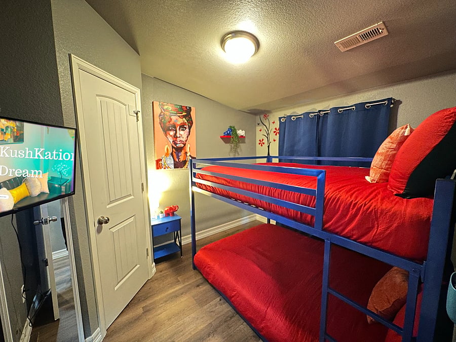 Double the Comfort, Double the Fun   Enjoy a cozy stay in our room with a double-sized bunk bed and a smart TV for your entertainment.