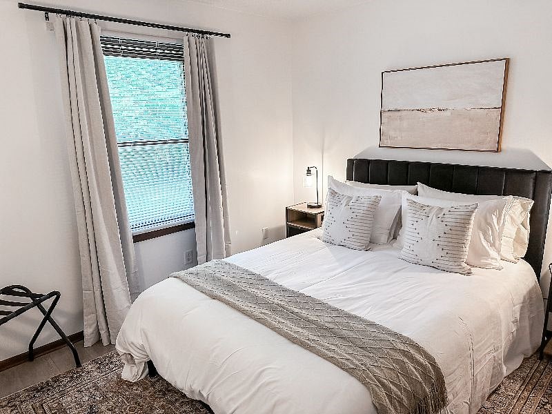 Master Bedroom featuring a King Bed & Ultra-Plush Bedding