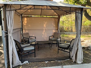 Outdoor Gazebo and seating readily available.