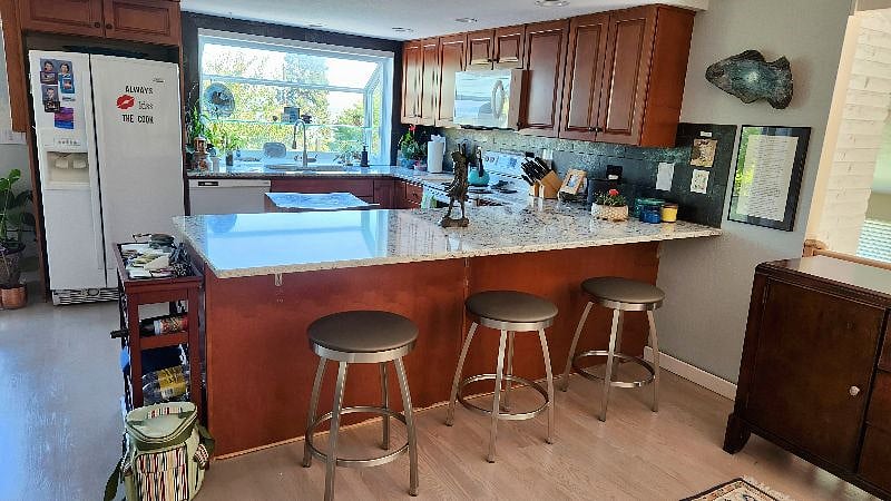 Kitchen, including dishwasher, microwave, double oven.