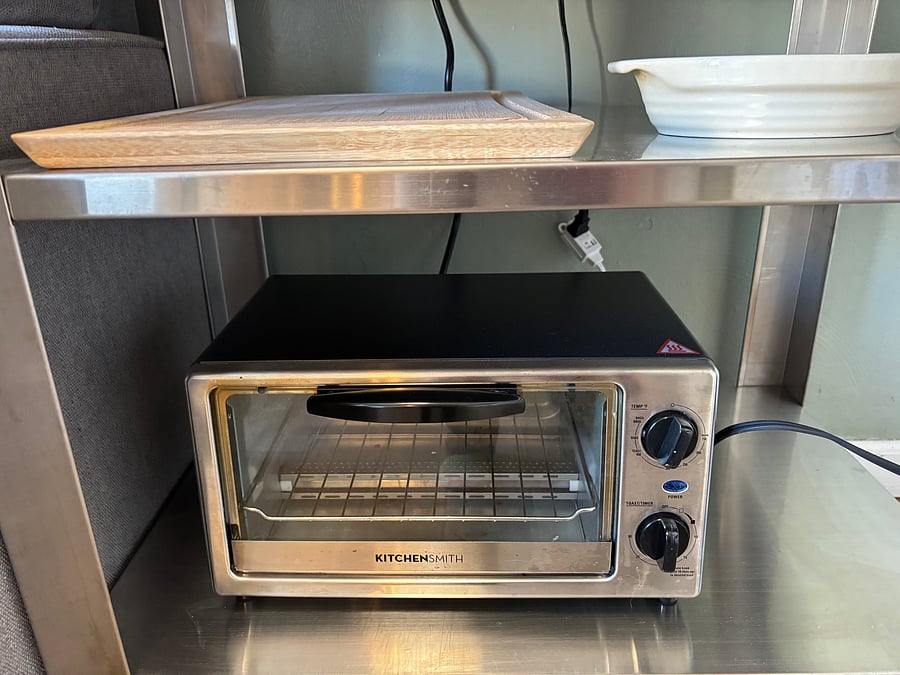 Cutting board and toaster oven