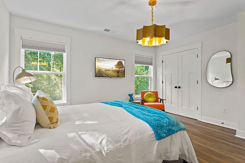 Bedroom 1. Also provide an air tower in each to customize each room to suit individual sleeping temperature preferences.