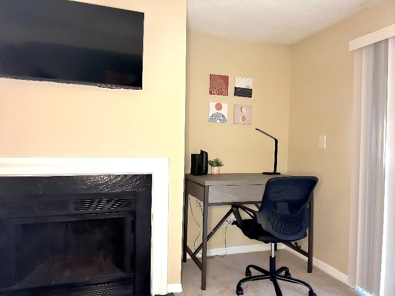 Your dedicated work space equipped with separate lighting.