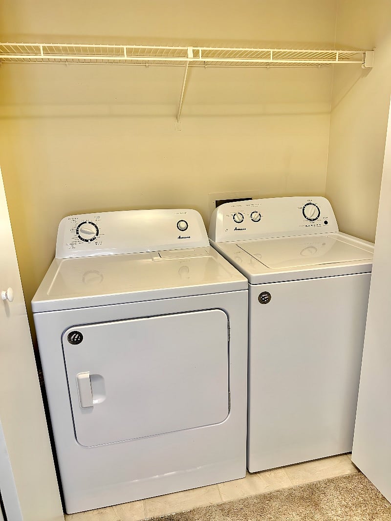 In-unit washer and dryer.