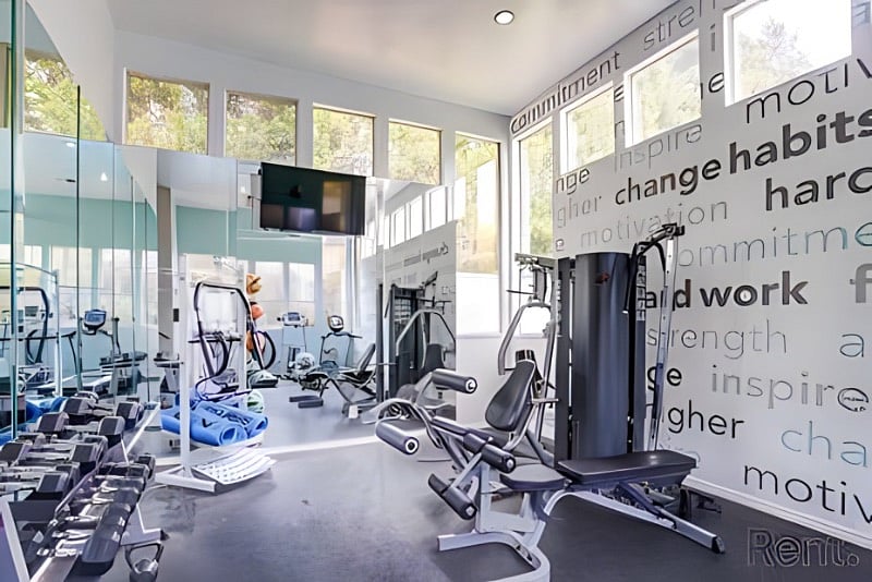 On-site fitness center.