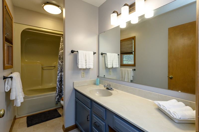 Attached master bath