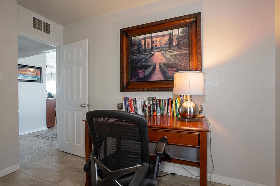 Working Station located in the second bedroom.