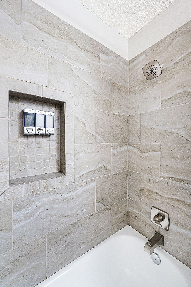 Master tub shower combo