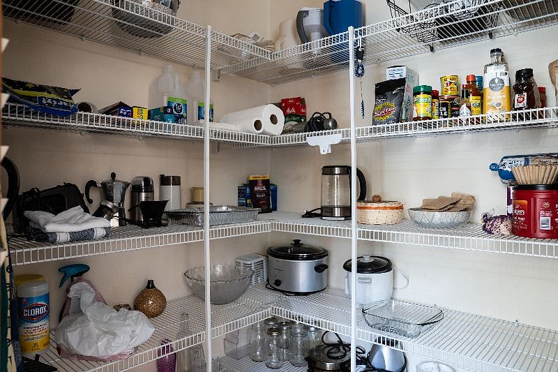 Large pantry where you would have a designated space to store your non-refrigerated items.