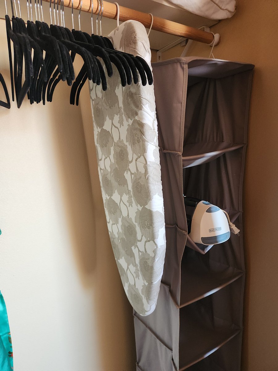 Mini iron board and iron with shoe shelf
