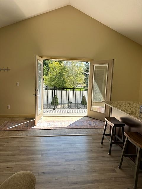 Double wide doors to the balcony