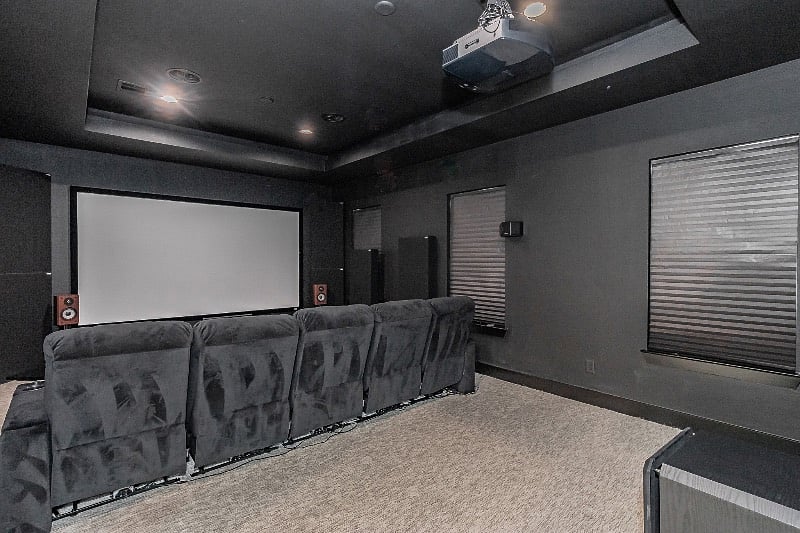 Home theater with Dolby Atmos surround sound