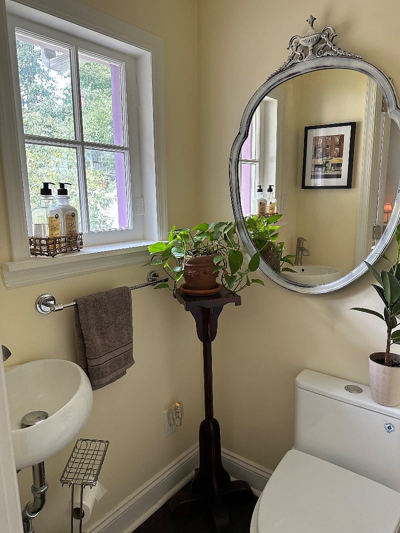 Downstairs powder room