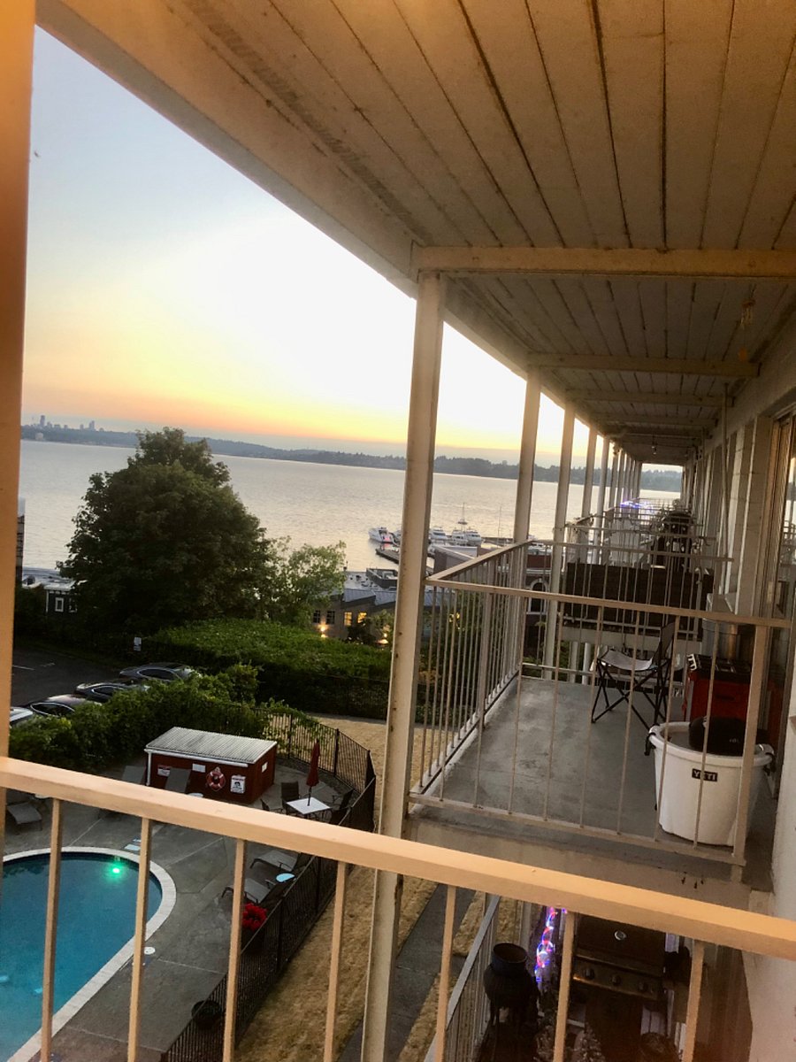 From the balcony.