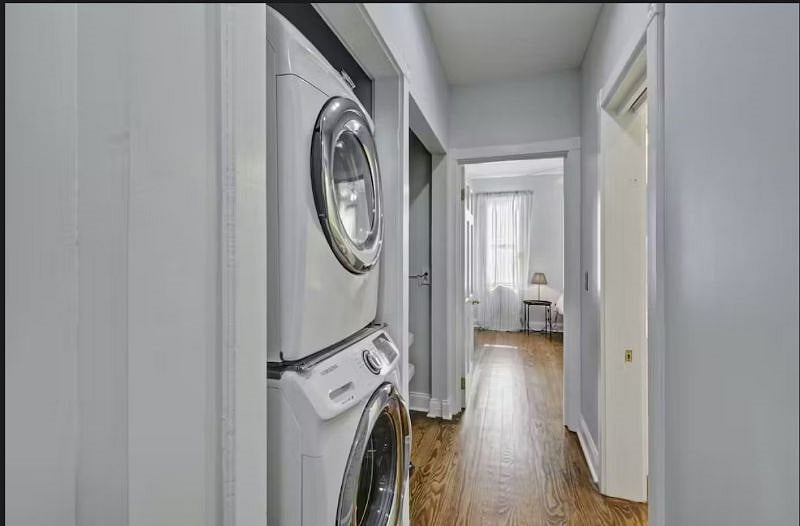 full sized stackable washer and dryer.