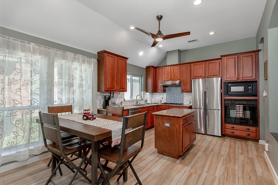 Dining table can accommodate up to six persons (additional stools available to go with the dining table)