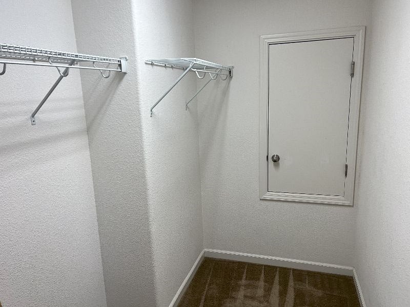 spacious walk-in closet