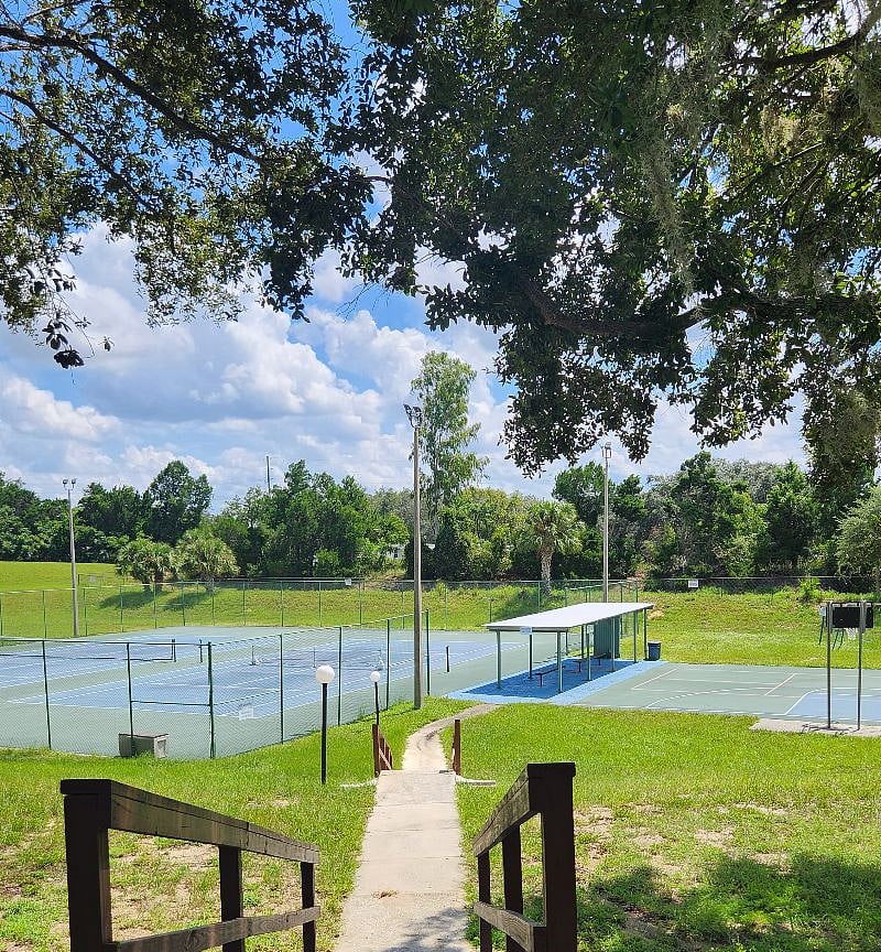 Tennis and basketball courts