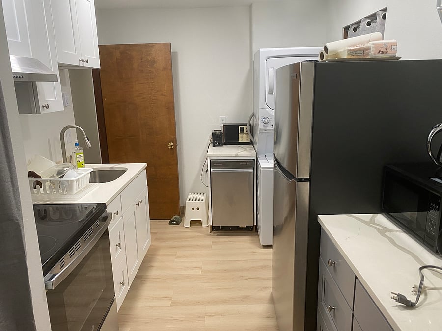 Kitchen with laundry