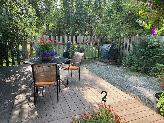 Gated deck and gas BBQ