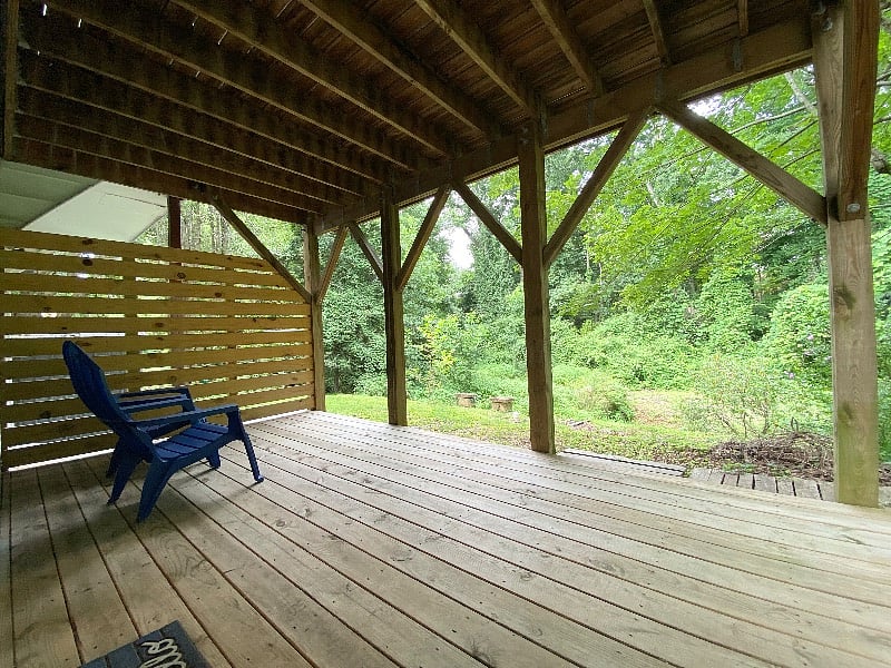 Private back deck.