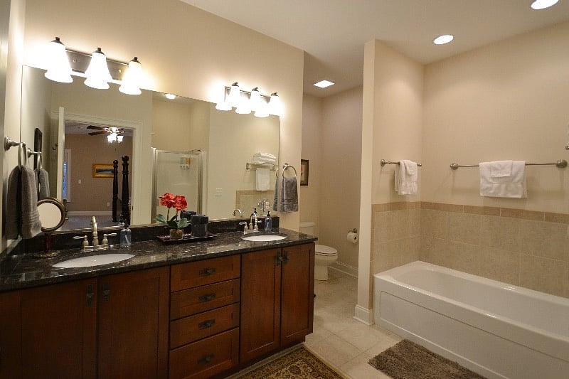 Master Bathroom with shower and soaking tub