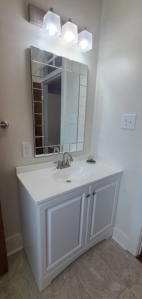 Bathroom vanity.