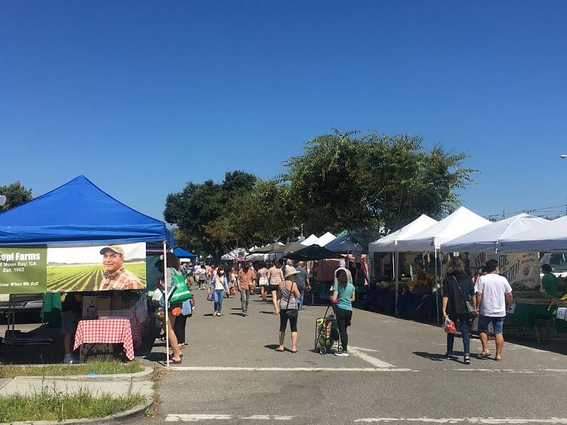 Farmers' market runs on Sundays and is located  by the train station at the end of Calderon.