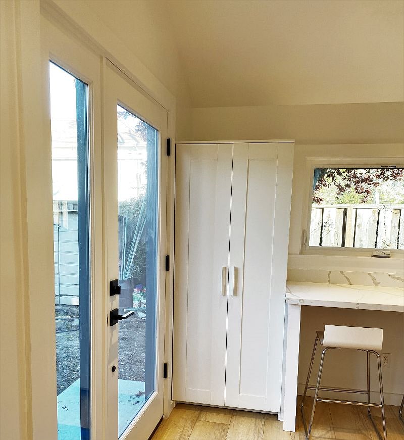 Closet with doors closed