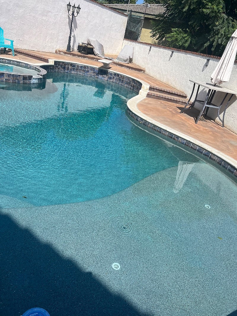 Pool in the backyard.