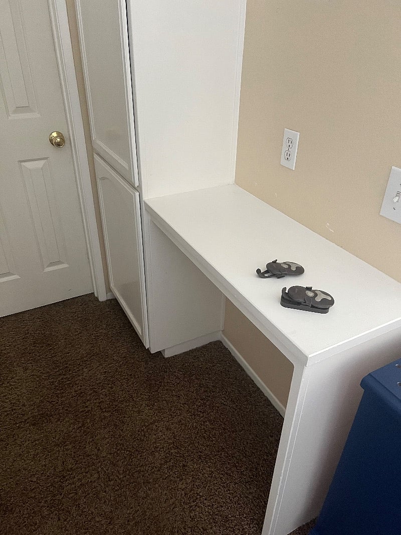 Desk area.