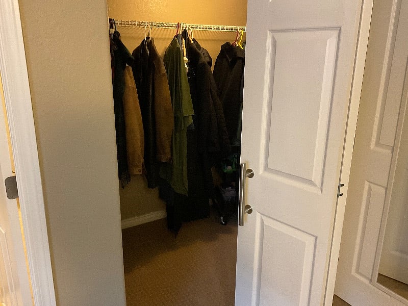 Closet in bedroom 