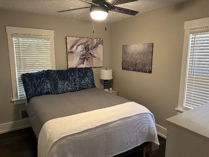 The bedroom feels like home.