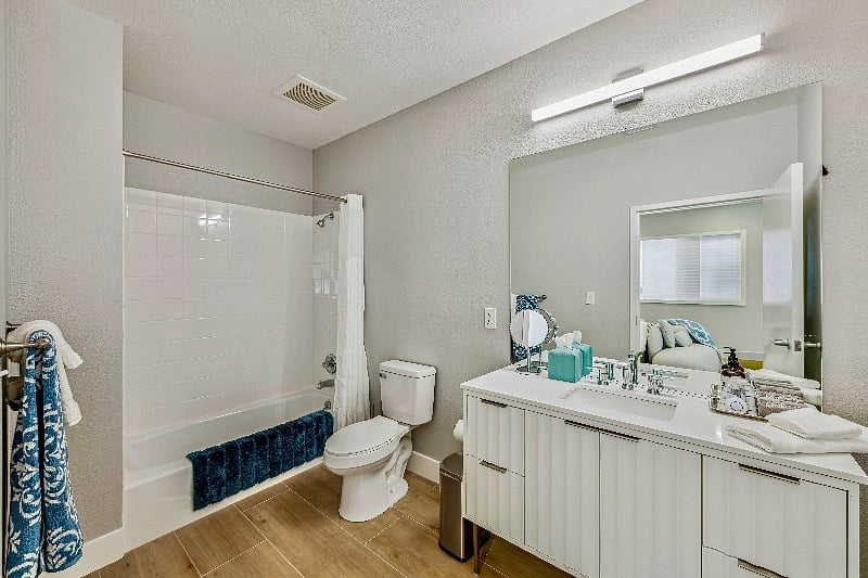 spacious bathroom