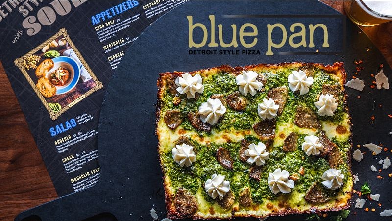 1.5 miles to gourmet Detroit style Pizza at Blue Pan!
