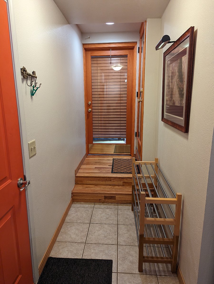 Private entrance from east garden