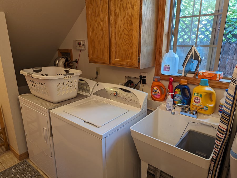 Washing machines in downstairs laundry room