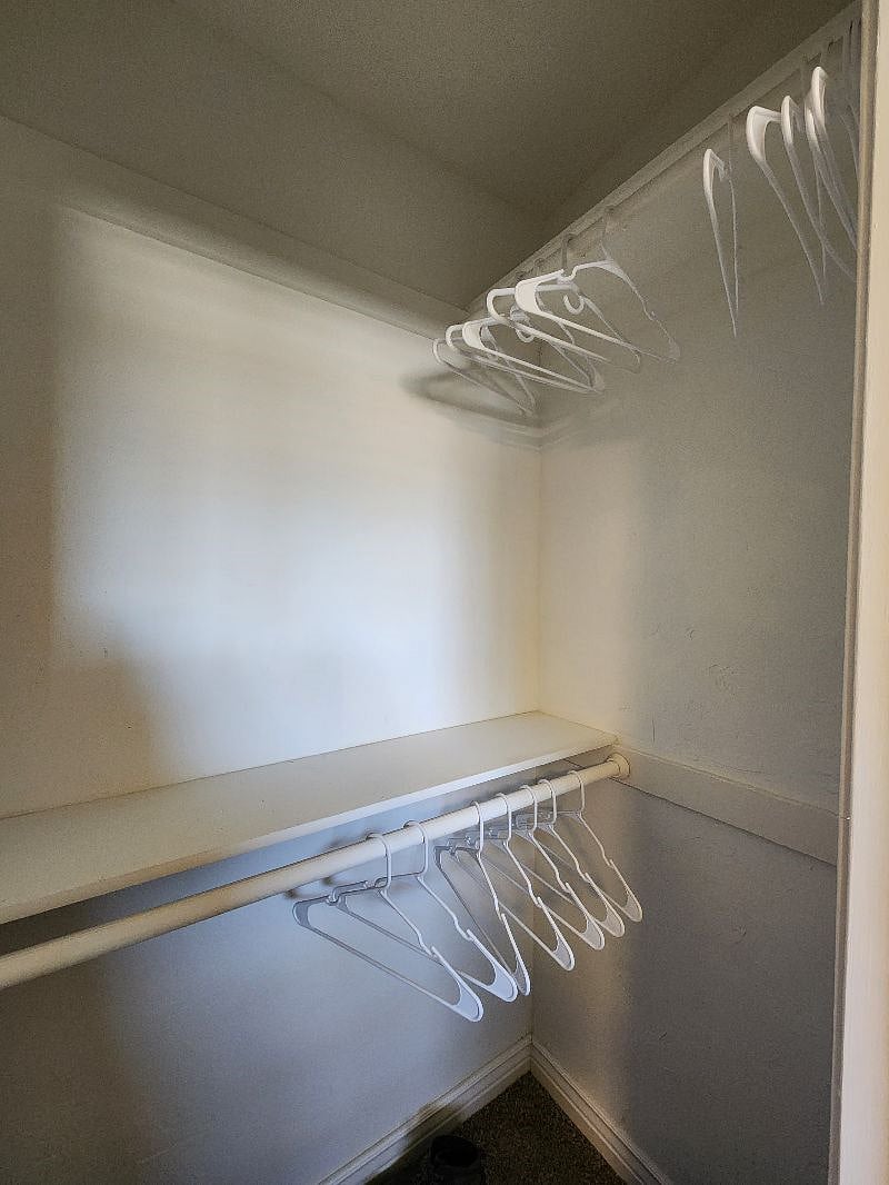 Closet in master bedroom