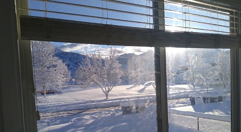 View of Snow from Kitchen Window