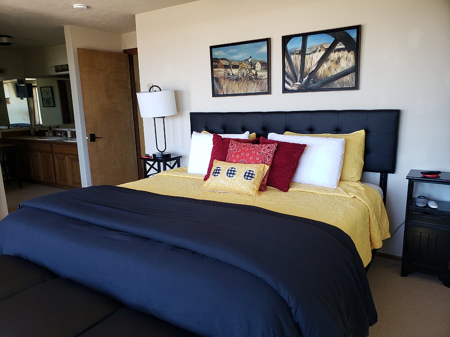 Adjustable king bed with massage and head/foot lift