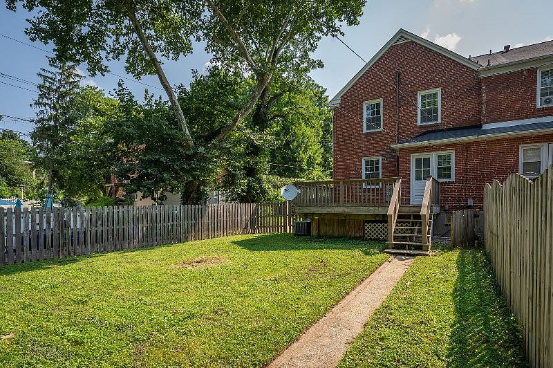 Look at all that space! Fenced in back yard perfect if you have a furry friend.