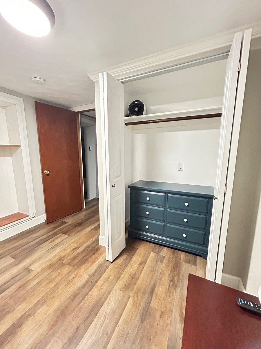 Dresser and large closet.