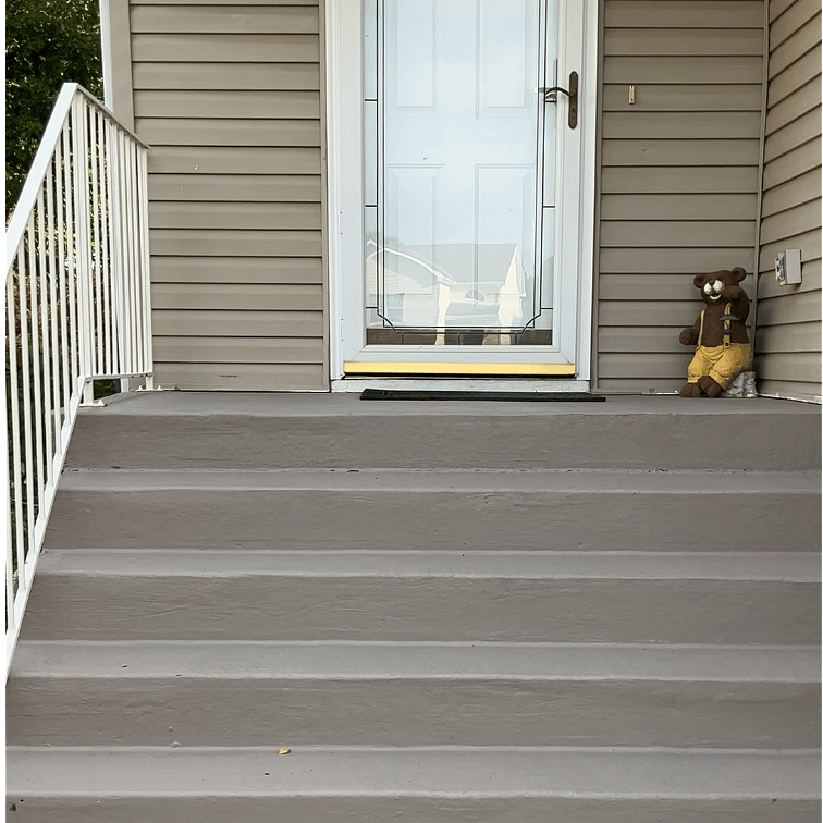Front steps of townhouse
