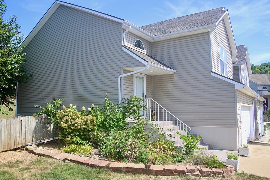 Front side of townhouse