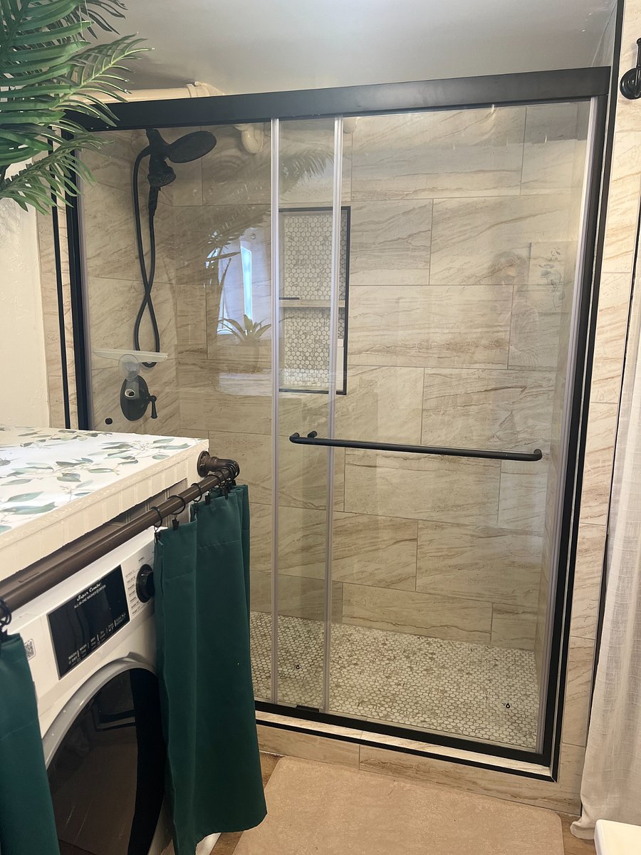 Bathroom and all-in-one washer and dryer