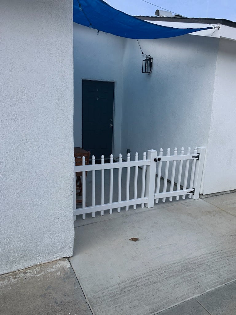 private entrance and cozy patio